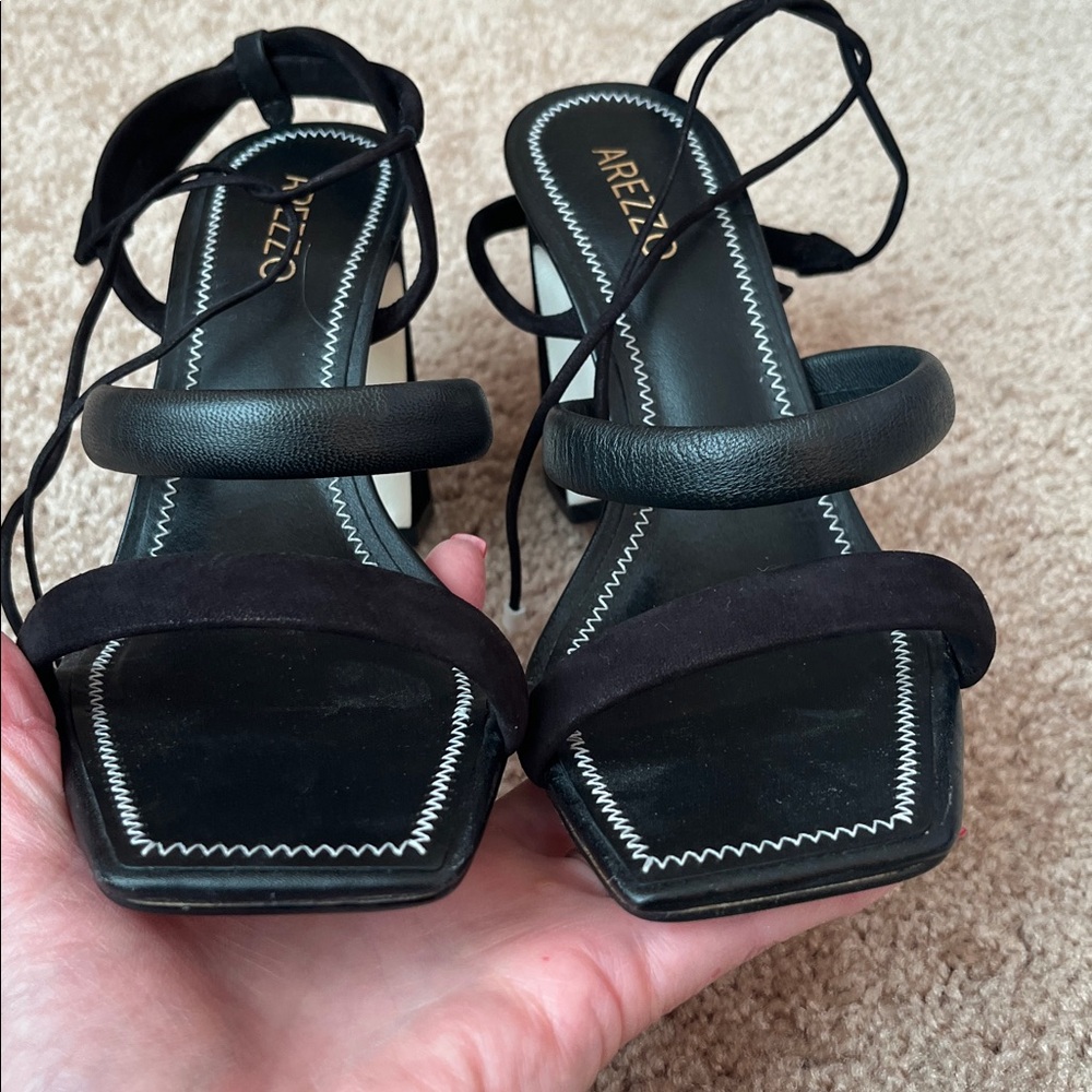 Arezzo Ankle Tie Heels - Picture 4 of 10
